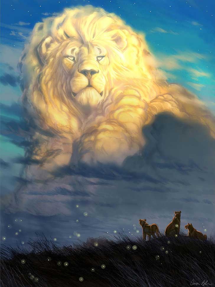 cecil-lion-king-tribute-painting-speed-video-disney-artist-aaron-blaise-9