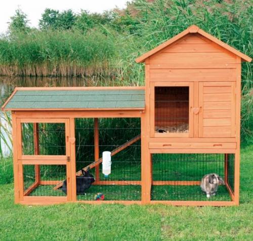 Una casa para el conejo mascota